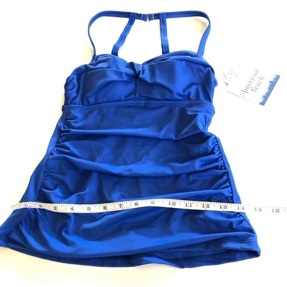 Maurices American Beach™ Ruched Twist Front Tankini Top Size Small - Picture 11 of 14